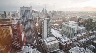 cityscape in winter