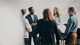 People gathering for business event