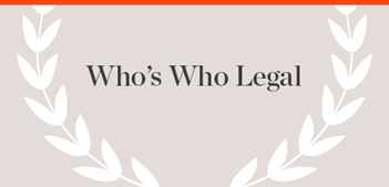 Who's Who Legal Publication name with laurels