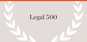 Legal 500 Publication name with laurels