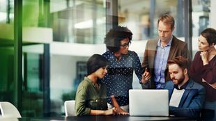 Diverse team discussing in a boardroom