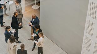 People gathering for business event