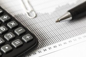 close up of accounting materials