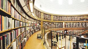 curved library
