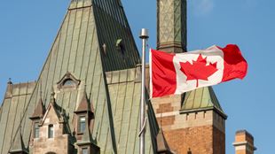 Federal Building Canada Flag