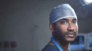 doctor in scrubs
