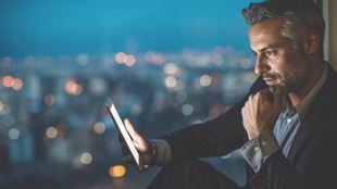 Fasken institute man watching webinar