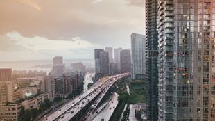 highway in downtown core