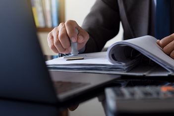hand stamping documents