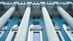 looking up at legal building